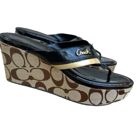COACH New Never Worn. Coach Jody Wedge Platform Sandals. Sz. 6.5. - Picture 1 of 7